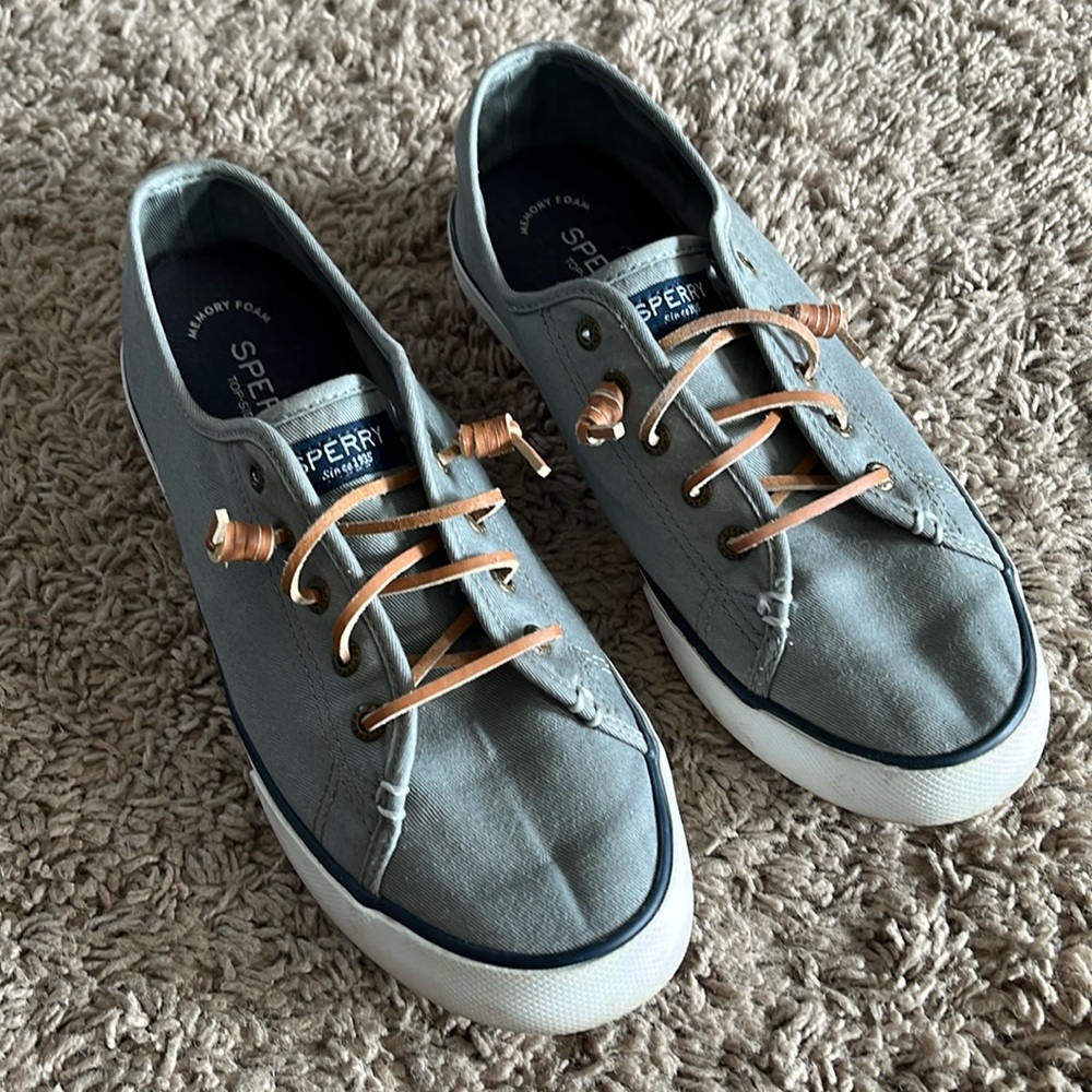 Sperry Top Sider Crest Vibe Sneaker Women’s Size 9.5 Gray Memory Foam